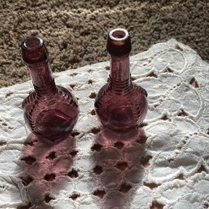 Two Purple Claw And Bitter Bottles Made In Taiwan